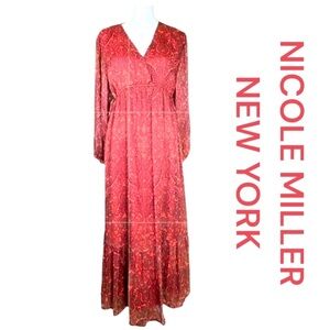 NICOLE MILLER NEW YORK Paisley Maxi Dress, Size 4.
